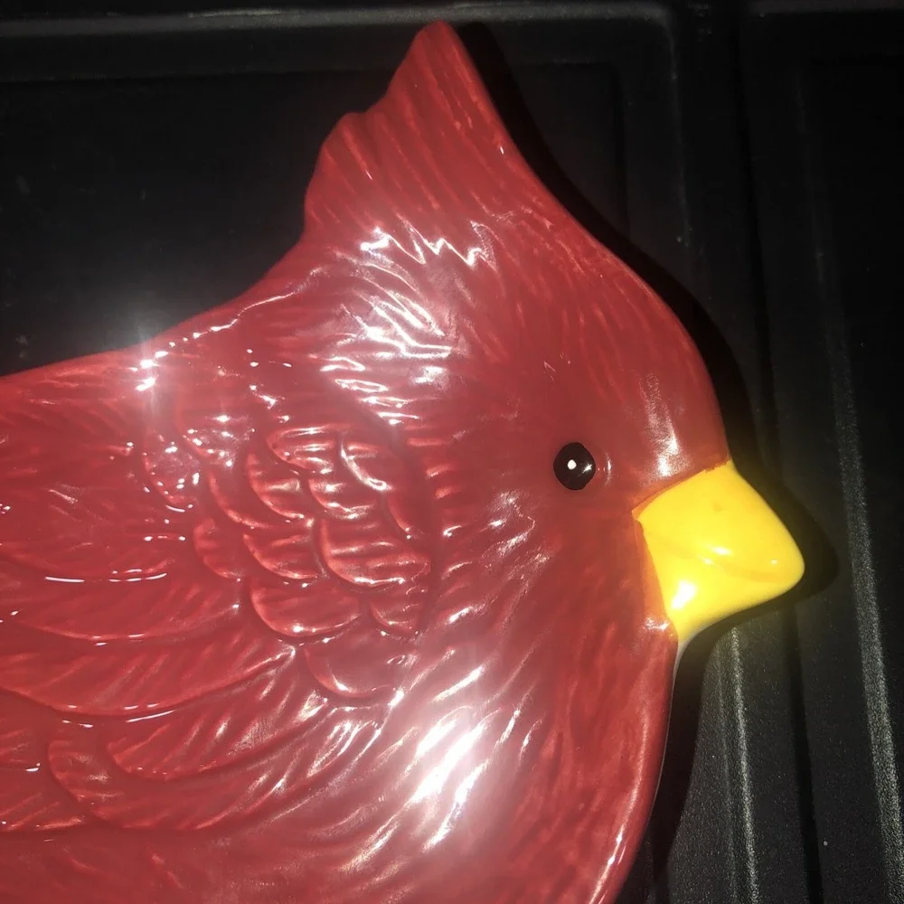 Cracker Barrel Cardinal Trinket Dish Red Bird 7